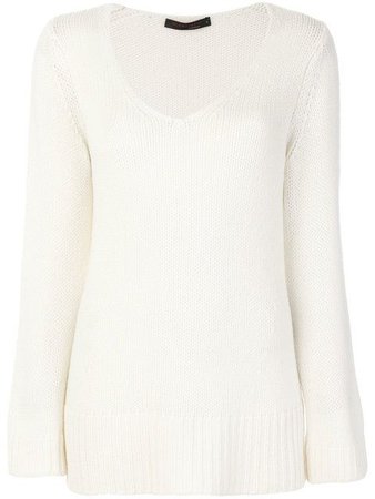 Incentive! Cashmere V Sweater In White | ModeSens