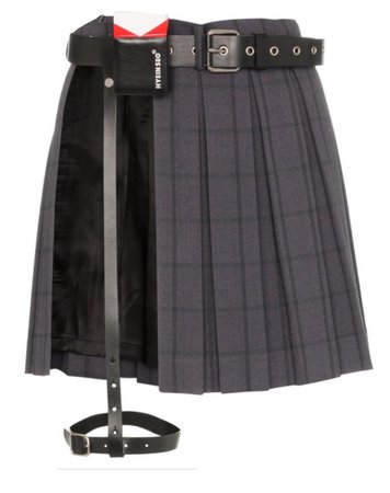 Hyein Seo harness mini pleated skirt