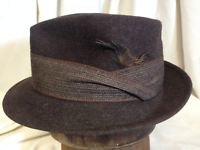 Vintage 1910s Stetson " The Fray " mens fur felt fedora hat 7 | eBay