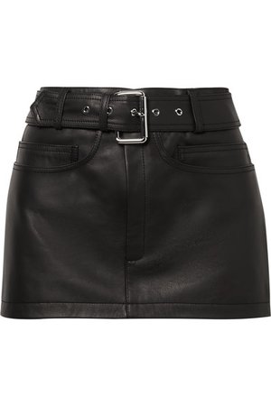 Alexander Wang | Belted leather mini skirt | NET-A-PORTER.COM