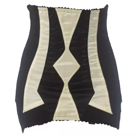 1950S Black and White Stretch Pin-Up Rockabilly Girdle For Sale at 1stDibs