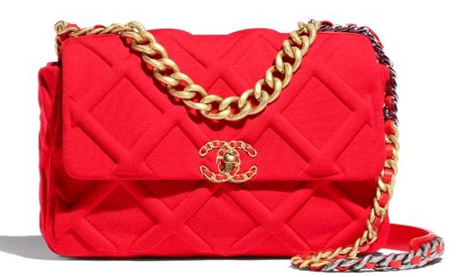 Red Chanel handbag