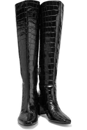 Sigerson Morrison black croro covboy boots - Google Arama