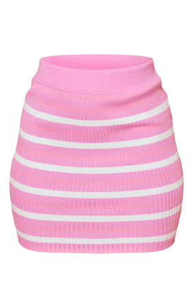 pink striped skirt