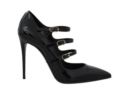 Black Leather Stiletto Mary Janes Shoes – Brand Agent