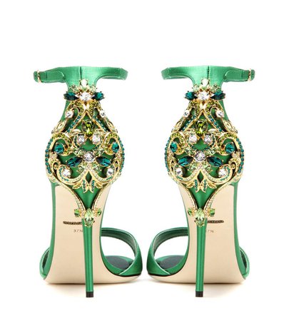 dolce and gabbana dress, dolce & gabbana crystal-embellished satin sandals green women, dolce and gabbana clothes reliable reputation