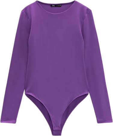 Zara LS bodysuit purple