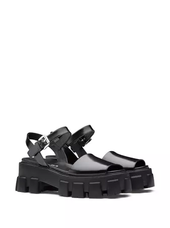 Shop Prada Monolith platform sandals with Express Delivery