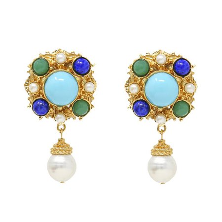 Ischia Earrings | Multicolor Statement Earrings | Ben-Amun Jewelry | Ben-Amun