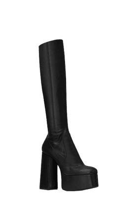 Saint Laurent - Billy Platform Leather Knee Boots