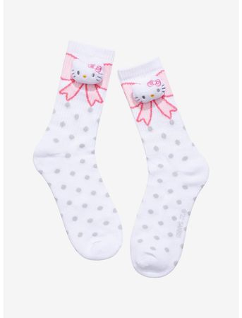 Hello Kitty Plush Head Crew Socks | Hot Topic