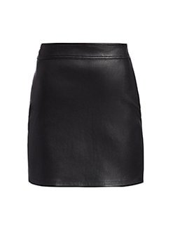 Helmut Lang leather mini skirt