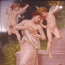 The Wound Of Love 2 Cherubs A Lady After Bouguereau : Beverly Hills Antiques | Ruby Lane