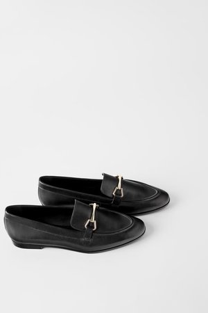 Zara leather loafers