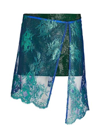 Nué Floral Crystal-Embellished Mini Skirt In Green | INTERMIX®