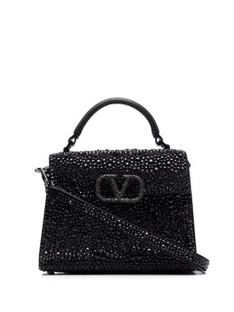 $6,060 Valentino Garavani
VSLING crystal-embellished leather tote bag