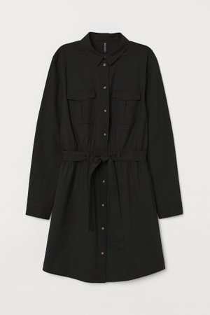 Платье в стиле униформы - Черный - Женщины | H&M RU