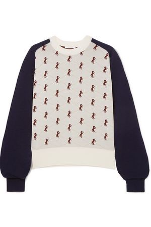 Chloé | Studded jacquard-knit sweater | NET-A-PORTER.COM