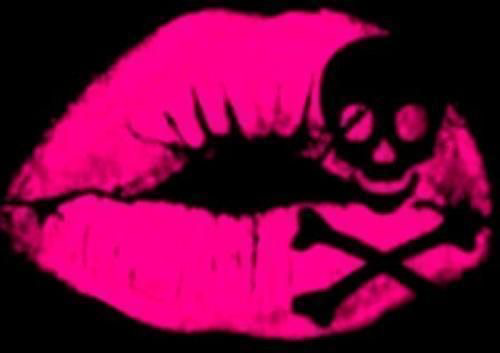 Lipstick kiss emo pink