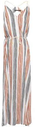 Striped Voile Maxi Dress