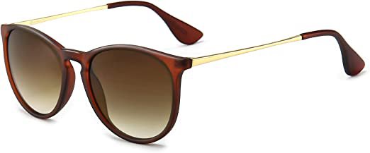 Amazon.com: SUNGAIT Vintage Round Sunglasses for Women Men Classic Retro Designer Style (Red Brown Frame(Matte Finish)/Brown Gradient Lens) : Clothing, Shoes & Jewelry