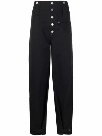 Shop Isabel Marant Darlena high-waisted trousers with Express Delivery - FARFETCH
