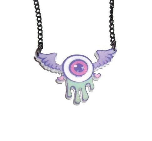 KitschBitch Jewelry Winged Eyeball Necklace