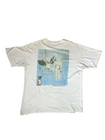 Vintage VTG 90s Nirvana Kurt Cobain Memorial Painting Tour White T-Shirt | eBay