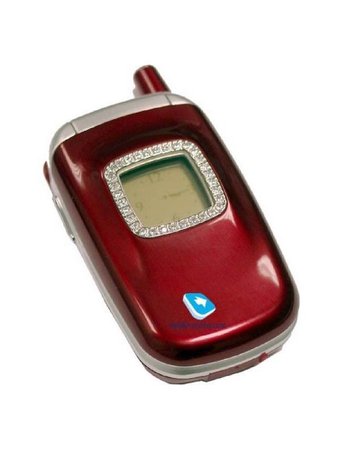 red crystal flip phone