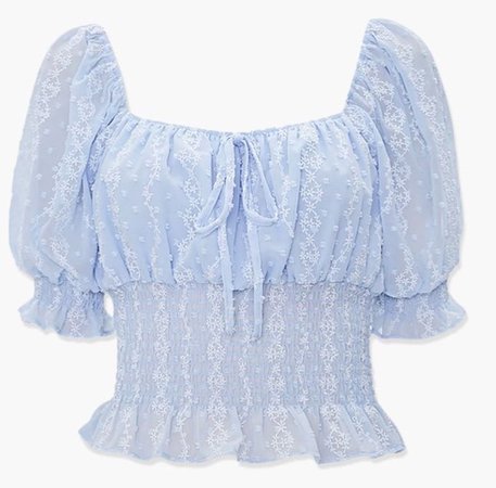 Forever 21 Ruffled Lace Crop Top