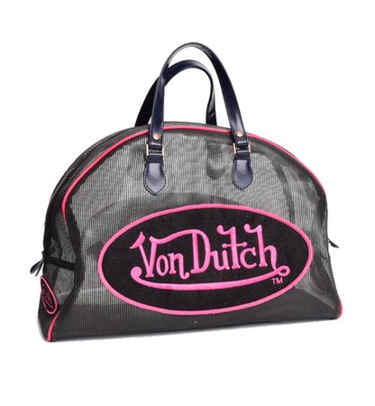 black y2k Von Dutch bag 2000s