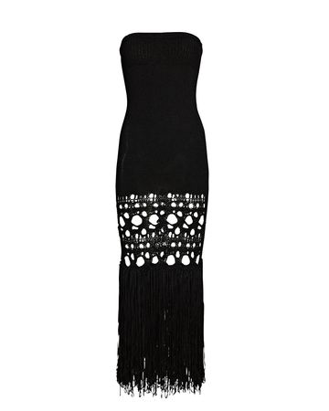 Christopher Esber Crochet-Paneled Pleated Maxi Dress | INTERMIX®