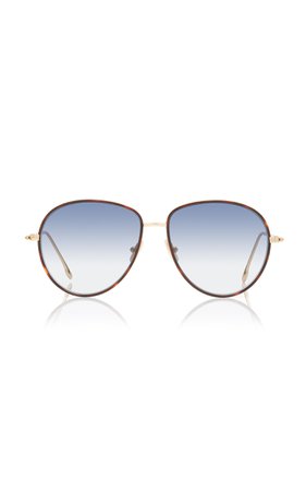 Victoria Beckham Windsor Acetate Aviator Sunglasses