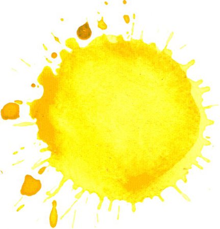 Bright Yellow Watercolor Splat