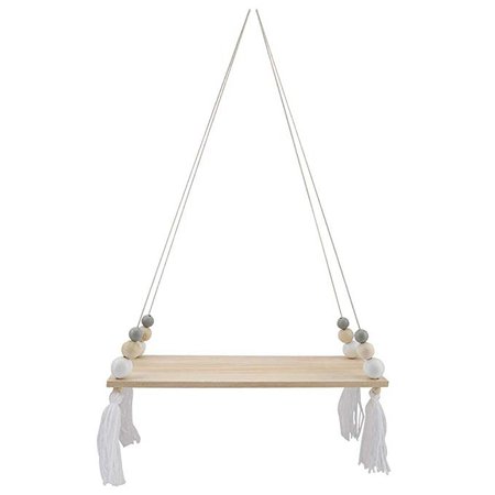 Wall Hanging Shelf with Round Beads Decorative Hanging Swing Rope Floating Shelves Storage Rack with Tassel DIY Home Wall Decor(2#): Amazon.ca: Home & Kitchen