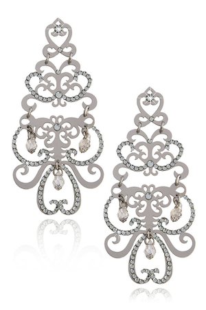 LK DESIGNS Dark Silver Chandelier Earrings – PRET-A-BEAUTE.COM