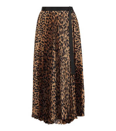 Sacai - High-rise leopard-print wrap skirt | Mytheresa
