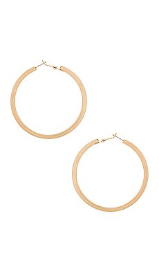 The M Jewelers NY Bamboo Hoop Earrings in Gold | REVOLVE