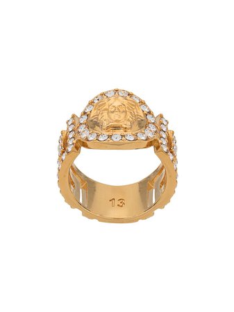 Versace Icon Medusa Crystal Ring Aw19 | Farfetch.com