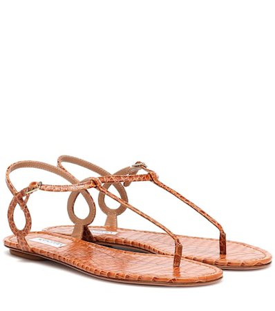 Almost Bare Flat leather sandals