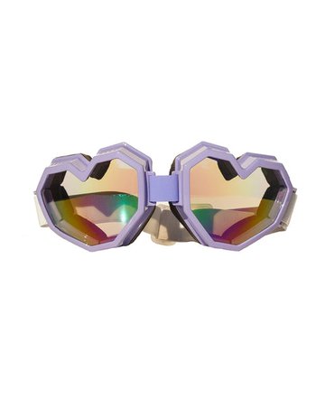 iHeartRaves ESQAPE Love Lenses Heart Goggles - Purple