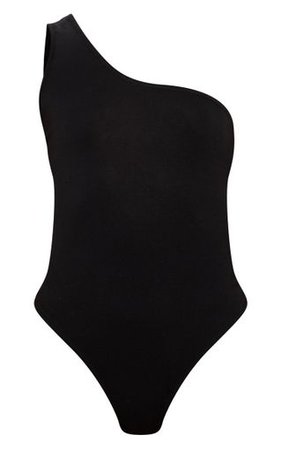 Black One Shoulder Bodysuit | Tops | PrettyLittleThing