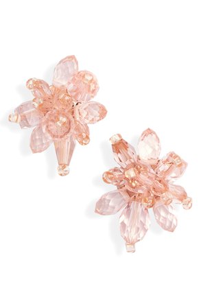 blush floral earrings - Google Search