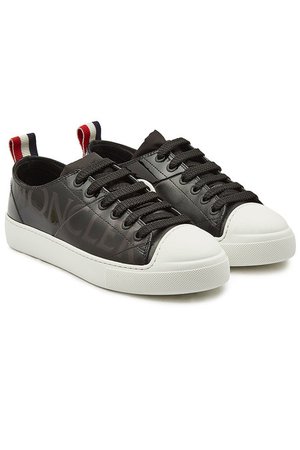 Moncler Linda Patent Leather Sneakers - black