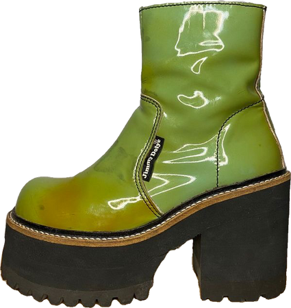 doyle boots green discoloured