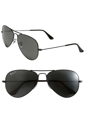 Ray Ban Black Aviator Sunglasses