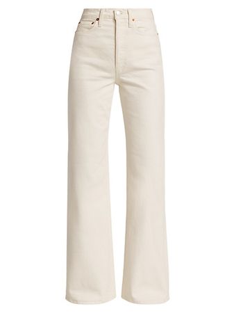Shop Re/done 70s Ultra High-Rise Wide-Leg Jeans | Saks Fifth Avenue