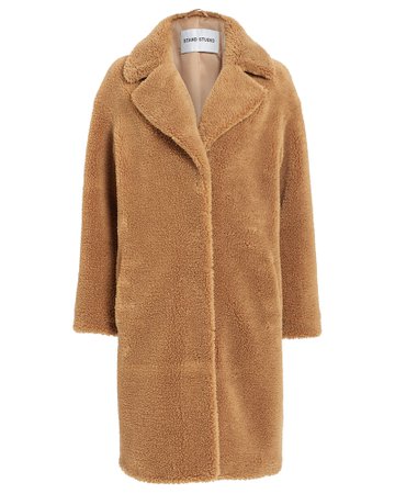 Camille Faux Shearling Cocoon Coat