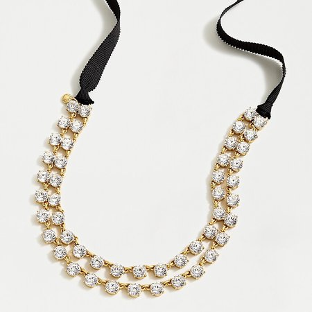 J.Crew: Layered Crystal Ribbon Tie Necklace