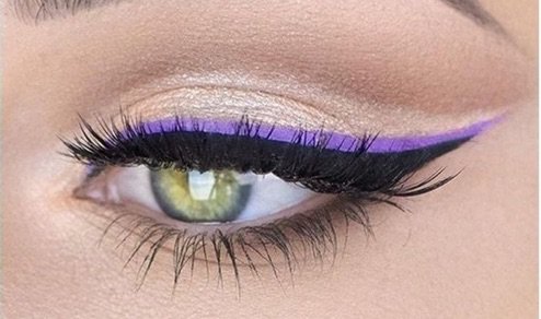 Purple/Black Eye Liner Eye Makeup